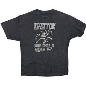 Vintage 00s 2004 Led Zeppelin TShirt Band Merch Black Artimonde XL